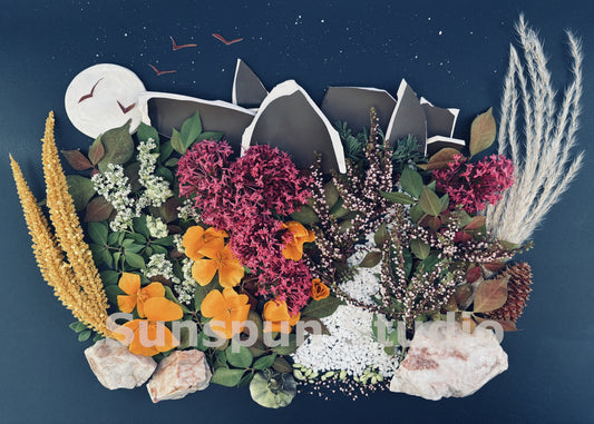 Autumn Flowers 8x10 Fine Art Print by Sunspun Studio