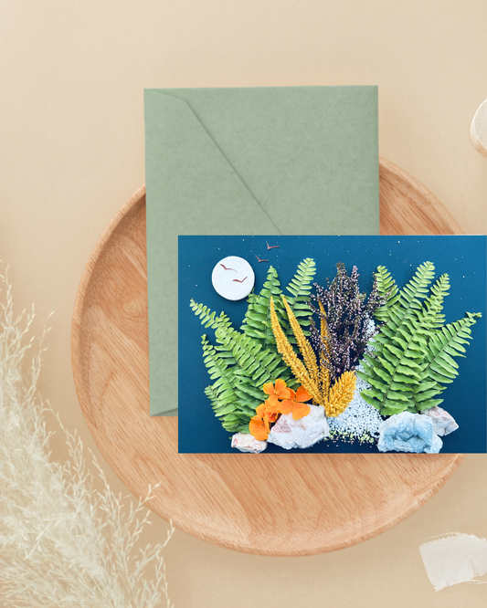 autumn fern greeting card