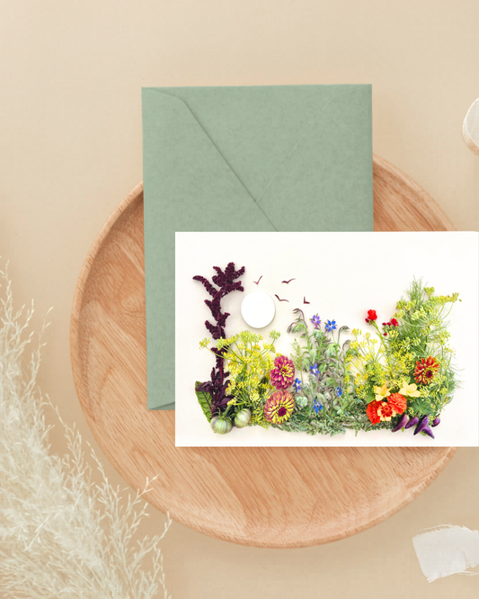 farm fresh flowers greeting card