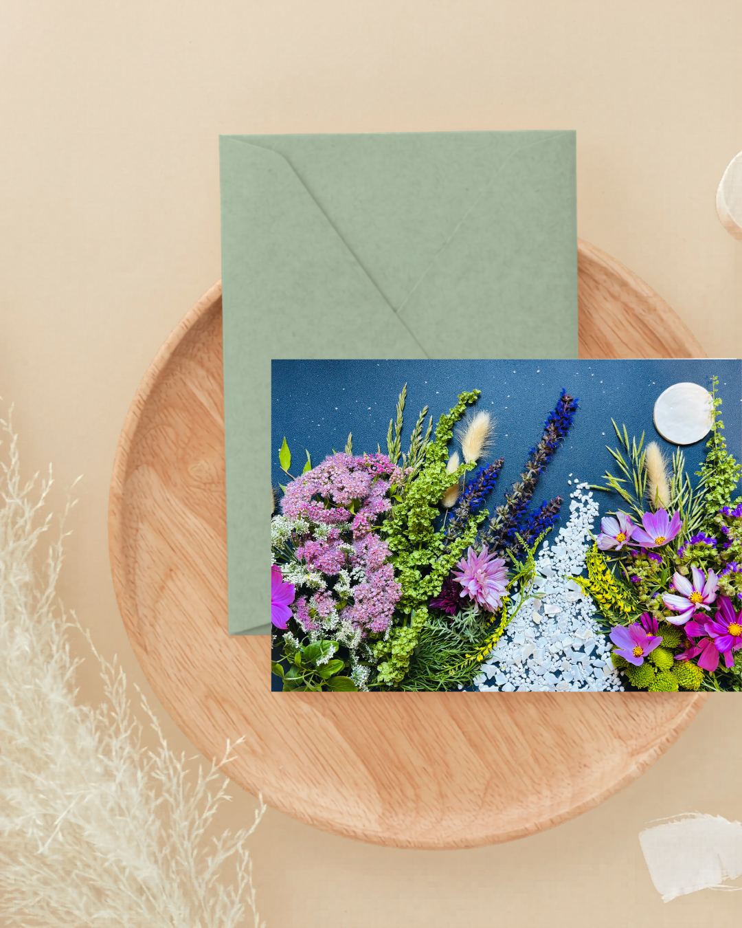 moonlit path greeting card