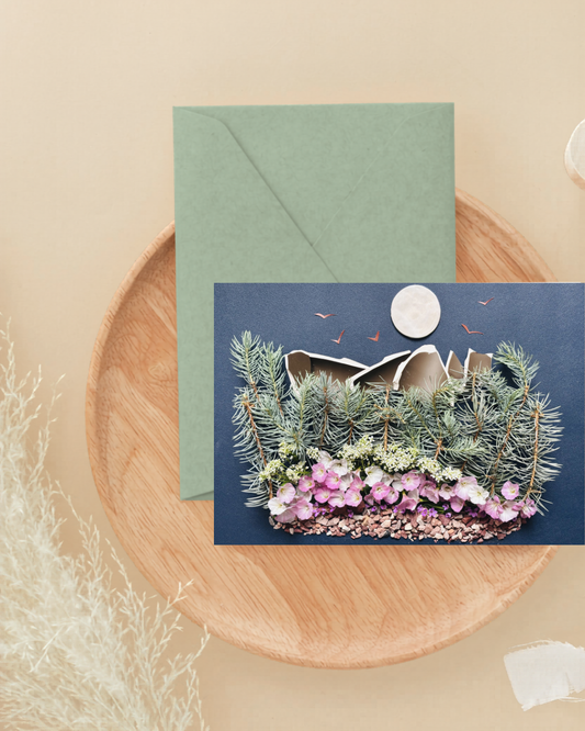 rocky mountain night greeting card